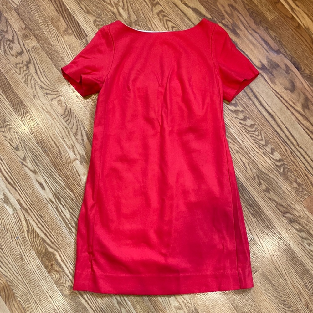 Red Anthropologie dress